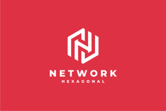 Hexagon Letter N Logo Design Vector Template Product Image 2