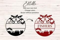 Christmas Family Name SVG - Christmas Bells and Gifts Product Image 2