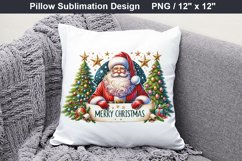 Merry Christmas - Christmas Santa pillow Sublimation Design Product Image 3