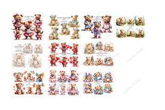 Teddy Bear Mega Bundle, Animals Clipart, Woodland Animal Png Product Image 2