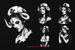 10 Bundle Dark Art Nurse Girl Zombie Devil Demon Hospital Product Image 3