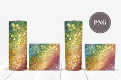 Pink Glitter Tumbler Sublimation, Gold Glitter Tumbler Wrap Product Image 2