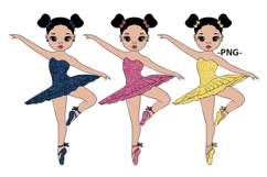 Ballerina Girl SVG PNG DXF Bundle Afro Girls Product Image 2