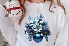 Blue Christmas Ornaments Clipart, Christmas PNG Product Image 2