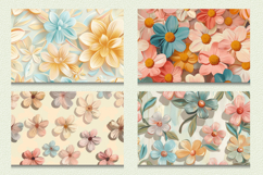 Pastel Wooden Flowers Cutting Boards sublimation Designs Product Image 2