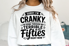 Sorry I&#039;m Cranky svg | Svg Cut Files | Shirt Svg Product Image 2