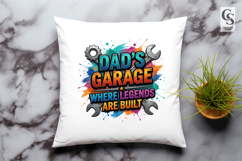 Dad's Garage Where Legends Are Built Mechanic Typography Product Image 2