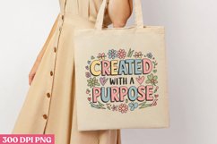 Created with a purpose PNG, Retro Christian PNG Product Image 2