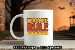 Teacher Rule Retro School Ruler Sublimation Design Product Image 3