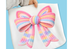 Faux Yarn Easter Bow PNG, Latch Hook Easter Bow PNG, Bow PNG Product Image 5