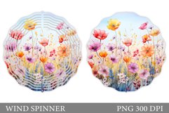 Wildflowers Wind Spinner. Flowers Wind Spinner Design Product Image 1