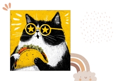 Funny Cat Pillow Case Design, Funny Pillow, Food Pillow Product Image 2