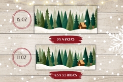 Cartoon Winter Forest Mug Design, Winter Mug Wrap Design Product Image 2