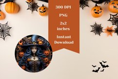 Halloween Earring Design, Halloween 3D Witch Sublimation PNG Product Image 2