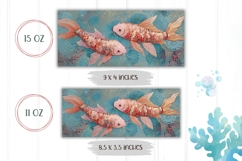 Koi Fish Mug Wrap, Sea Coffee Mug, Ocean Mug Template Product Image 2