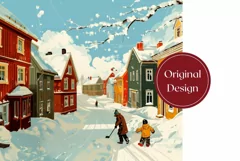 Christmas Tumbler Wrap Design, Cozy Winter Tumbler Design Product Image 2