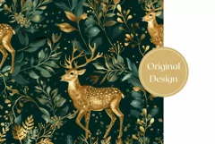 Deer Tumbler Wrap Design, Floral Tumbler Sublimation Product Image 2