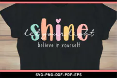 Let your light shine, believe in yourself, Motivational SVG Product Image 2