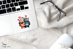 Valentine's monsters stickers- 6 Variations Product Image 2