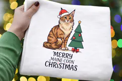 Maine Coon Christmas PNG, Merry Maine Coon Christmas PNG Product Image 4