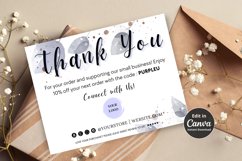 Thank You Card Editable Purple Tulip Watercolor Template Product Image 2