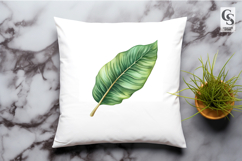 Green Tropical Leaf Clipart Sublimation PNG Product Image 2