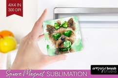 Cairn Terrier St. Patricks Day Dog Magnet Sublimation Dog Product Image 1