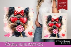Cairn Terrier Valentine Tote Bag Valentines Day Tote Bag PNG Product Image 1