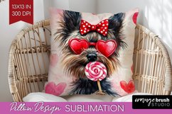 Cairn Terrier Valentine Pillow Sublimation Valentines Day Product Image 1