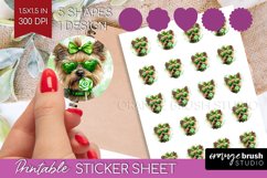 Cairn Terrier St. Patricks Day Dog Round Sticker Dog Sticker Product Image 1