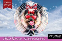 Cairn Terrier Valentine Wind Spinner Sublimation PNG Day Product Image 1