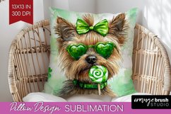 Cairn Terrier St. Patricks Day Dog Pillow Sublimation Dog Product Image 1