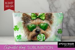 Cairn Terrier St. Patricks Day Dog Cosmetic Bag Dog Makeup Product Image 1