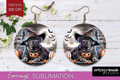 Cane Corso Dog Round Earrings Halloween PNG Sublimation Product Image 1