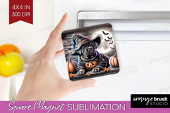 Cane Corso Dog Magnet Sublimation Halloween Square Magnet Product Image 1
