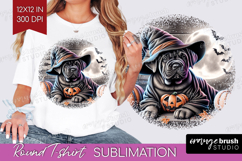 Cane Corso Dog Round Tshirt Background Halloween PNG Product Image 1