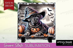 Cane Corso Dog Slate PNG Halloween Square Slate Sublimation Product Image 1