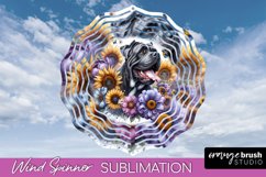 Cane Corso Wind Spinner Dog Sublimation Floral PNG Product Image 1