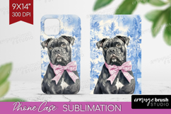 Cane Corso Dog Phone Case PNG Blue Toile Case PNG Product Image 1