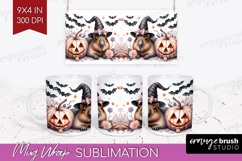 Capybara Halloween Mug Wrap Coquette Mug PNG Sublimation Product Image 1
