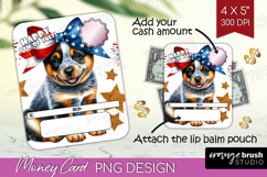 Cattle Dog Dog Money Card PNG 4th of July Money Card Holder Product Image 1