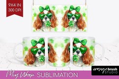 Cavalier King Spaniel St. Patricks Day Dog Mug Wrap Dog Mug Product Image 1