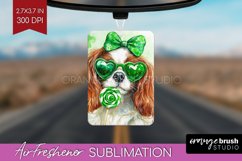 Cavalier King Spaniel St. Patricks Day Dog Air Freshener PNG Product Image 1