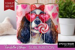 Cavalier King Spaniel Valentine Tumbler Wrap Valentines Day Product Image 1