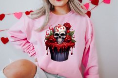 Gothic Valentines Day Clipart, Valentine Skeleton Product Image 2