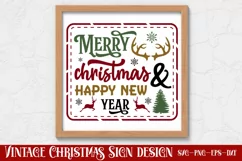 Merry christmas & happy new year SVG, Christmas SVG Product Image 1