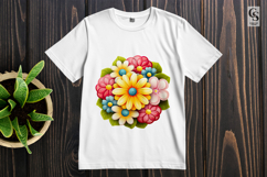 Colorful Floral Bouquet Clipart Sublimation PNG Product Image 2