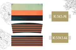 Retro Tumbler Wrap, Retro Stripes 40 Oz Tumbler Wrap Design Product Image 2