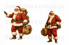 Christmas, Santa, Ephemera, PNG, Junk Journal, clipart Product Image 2