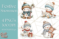 Christmas Snowman Clipart PNG Winter Holiday Characters Pnga Product Image 1